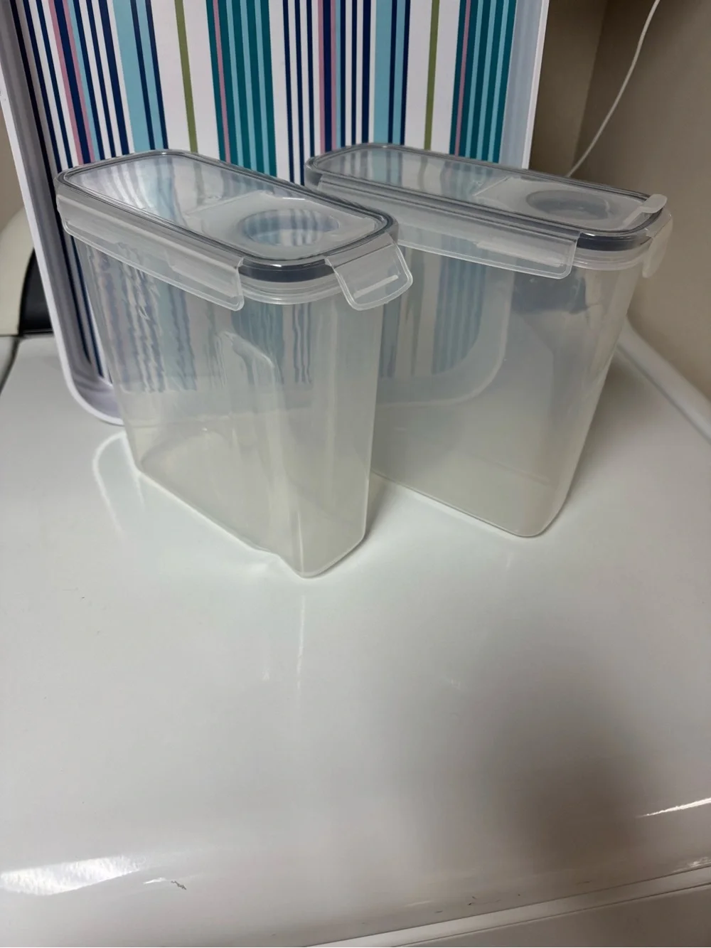 Clear Plastic Airtight Storage Containers (Set of 2)